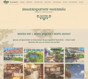Münchner Webdesign, Webdesign, Fotos und Betreuung von Brauereigasthof Maierbraeu
